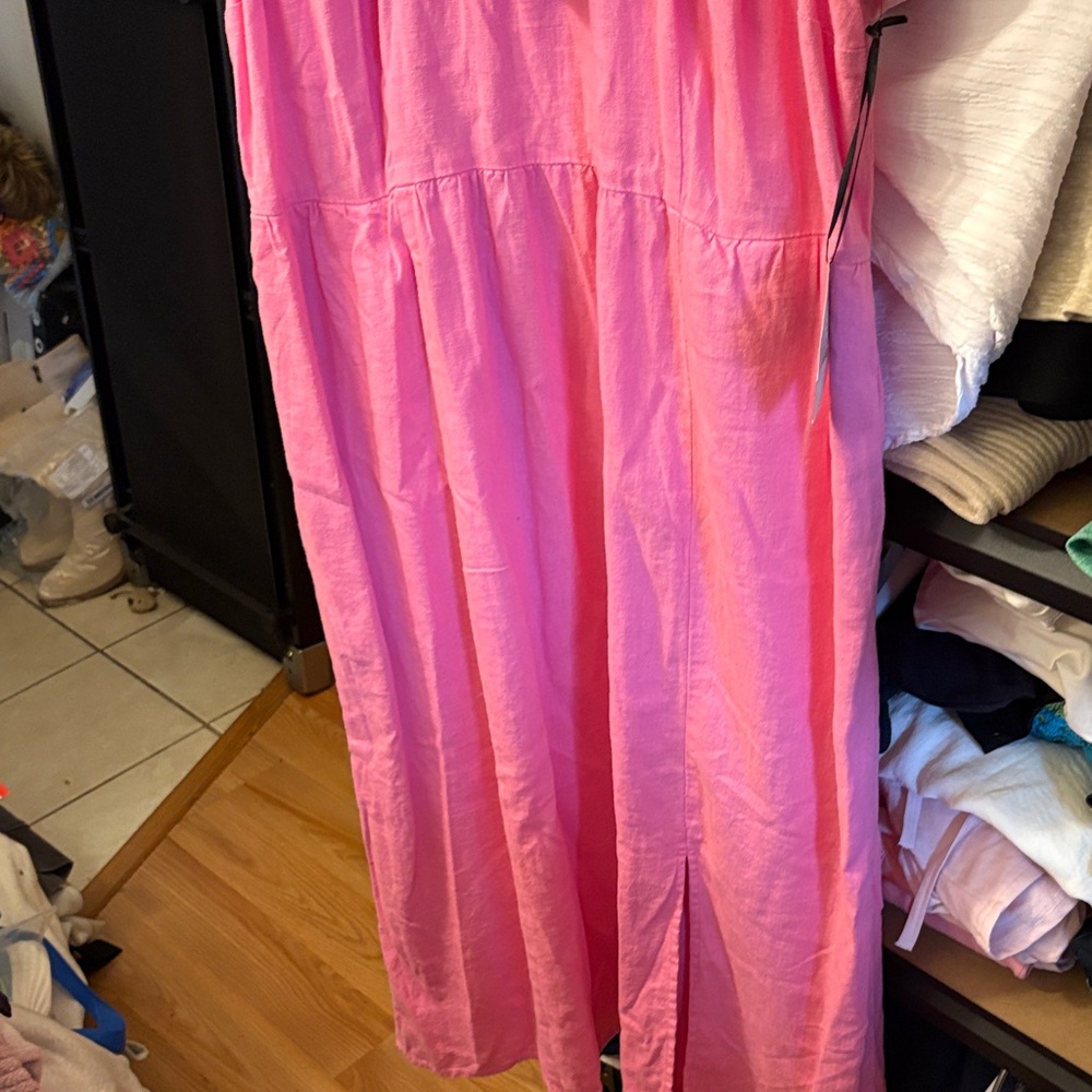 Pink Ruffle-Trim Maxi Dress - Picture 2 of 4